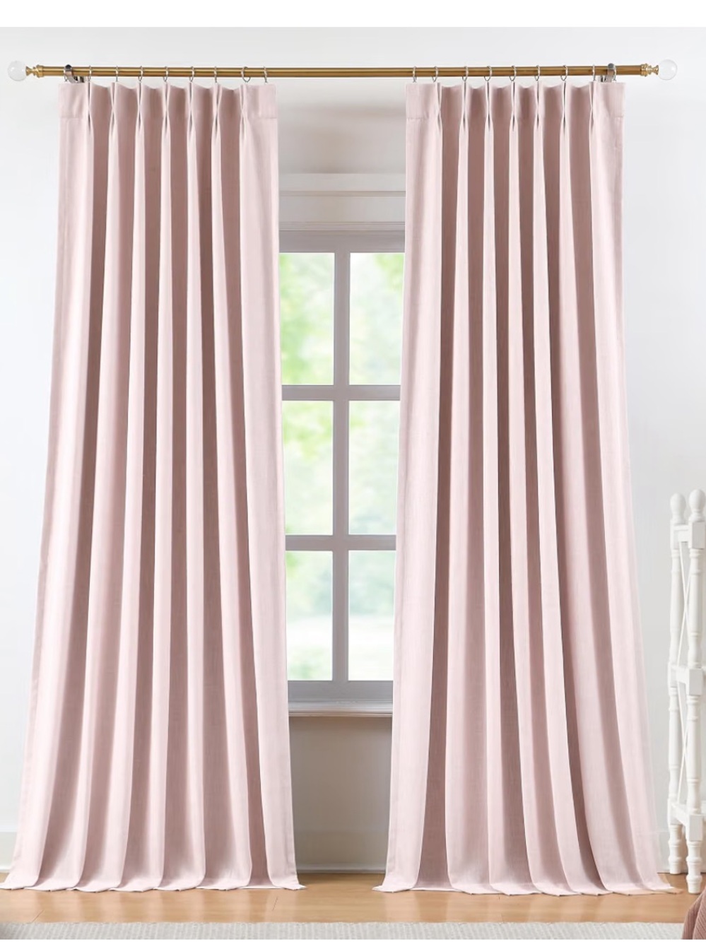 Blackout, Pinch Pleat Curtains - Soft Pink
